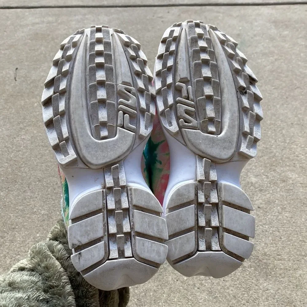 Fila Disruptor II Tie Dye Sneakers Size 7.5 - Picture 10 of 11